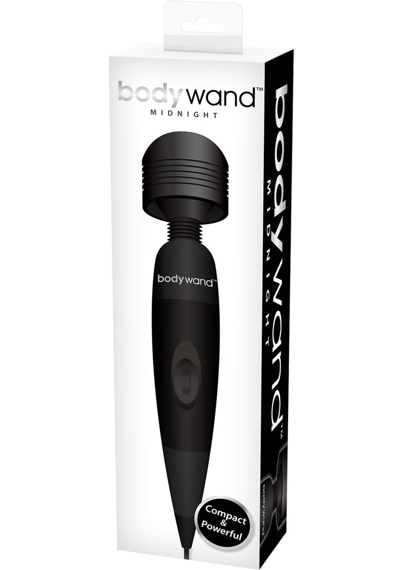 Bodywand Midnight Silicone Plug-In Wand Massager - Black/Blue