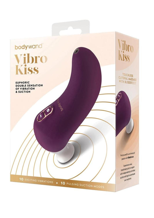 Bodywand Vibro Kiss Silicone Rechargeable Clitoral Stimulator - Purple/White