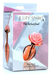 Booty Sparks Aluminum Anal Plug - Pink/Rose Gold - Small