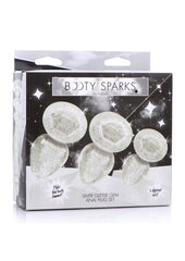 Booty Sparks Glitter Gem Anal Plug - Silver - Large/Medium/Small - 3pc/Set