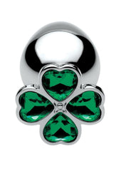 jeweled anal plug with clover gem design