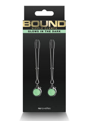 Bound Nipple Clamps G1 Iron - Glow In The Dark/Gray/Grey/Metal