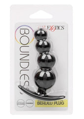 Boundless Beaded Silicone Anal Plug - Black