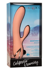 California Dreaming Monterey Magic Silicone Rechargeable Rabbit Vibrator - Orange