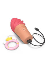 Cand'ice Rechargeable Silicone Clitoral Stimulator - Raspberry Jolly