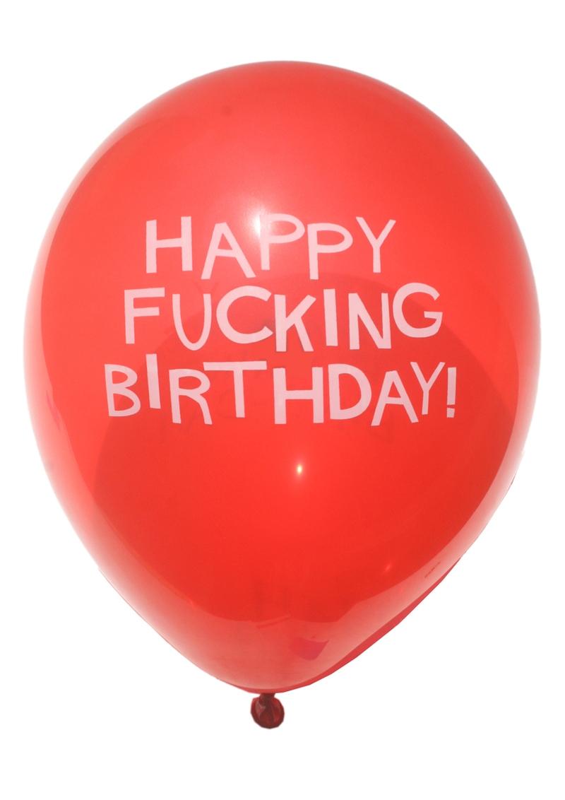 Candyprints X-Rated Birthday Balloons - Assorted Colors - 8 Per Bag