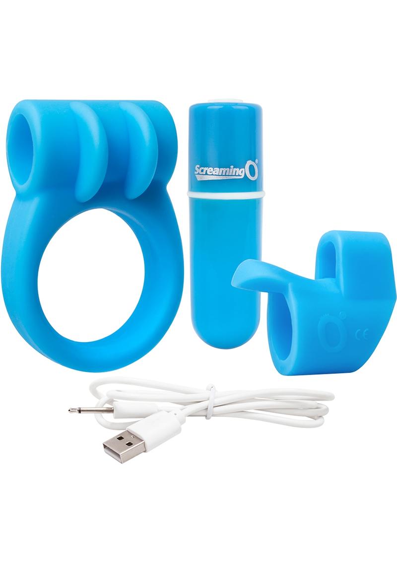 Charged Combo USB Rechargeable Silicone Kit #1 Waterproof - Blue