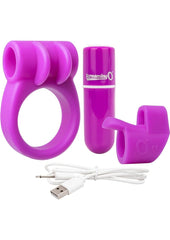 Charged Combo USB Rechargeable Silicone Kit #1 Waterproof - Purple