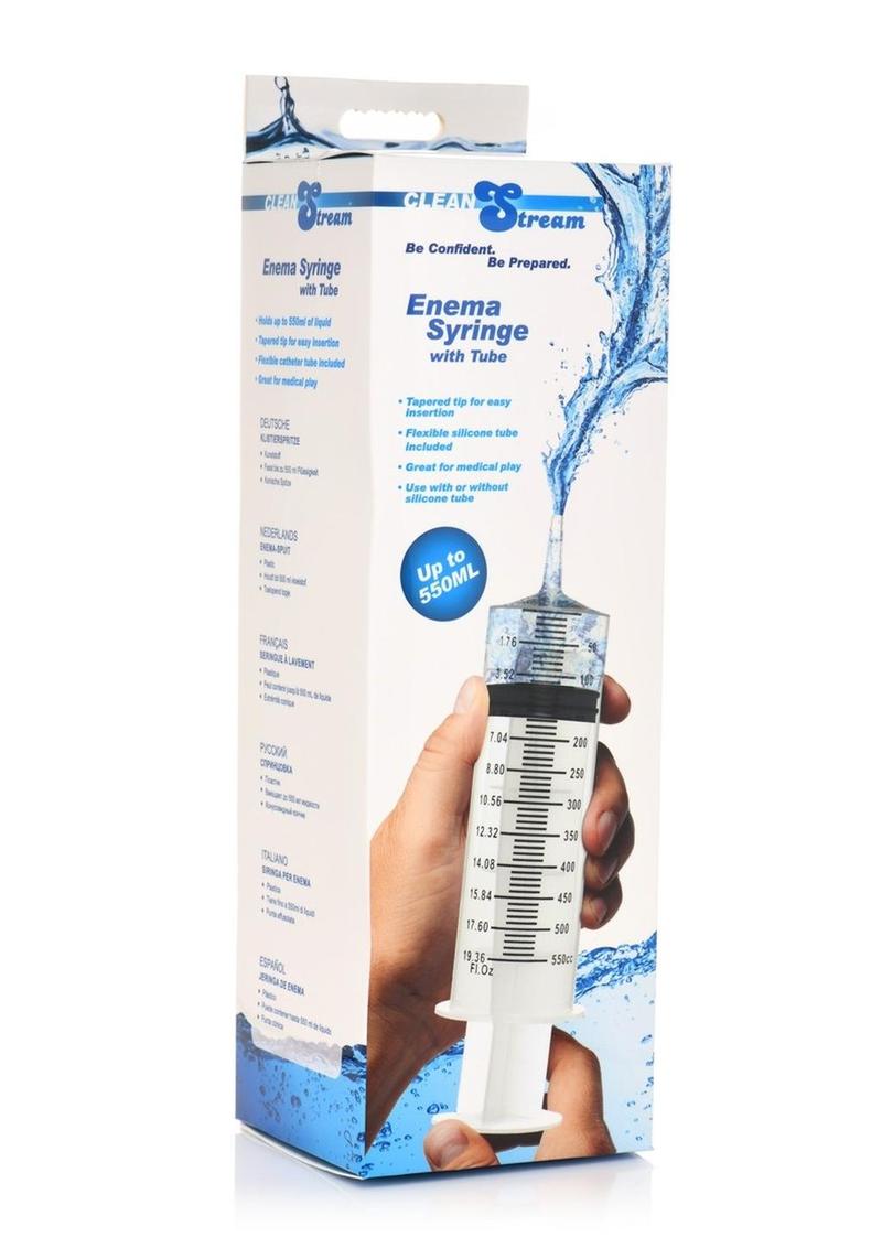 Cleanstream Enema Syringe with Tube - Clear - 550ml