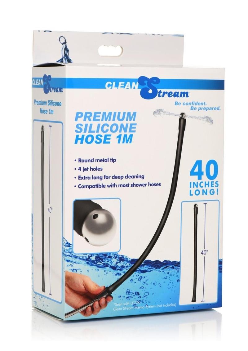 Cleanstream Premium Silicone Hose - Black/Metal - 1m