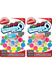Color Pop Quickie Screaming O Plus Silicone Vibrating Cock Ring - Assorted Colors - 12 Each Per Case