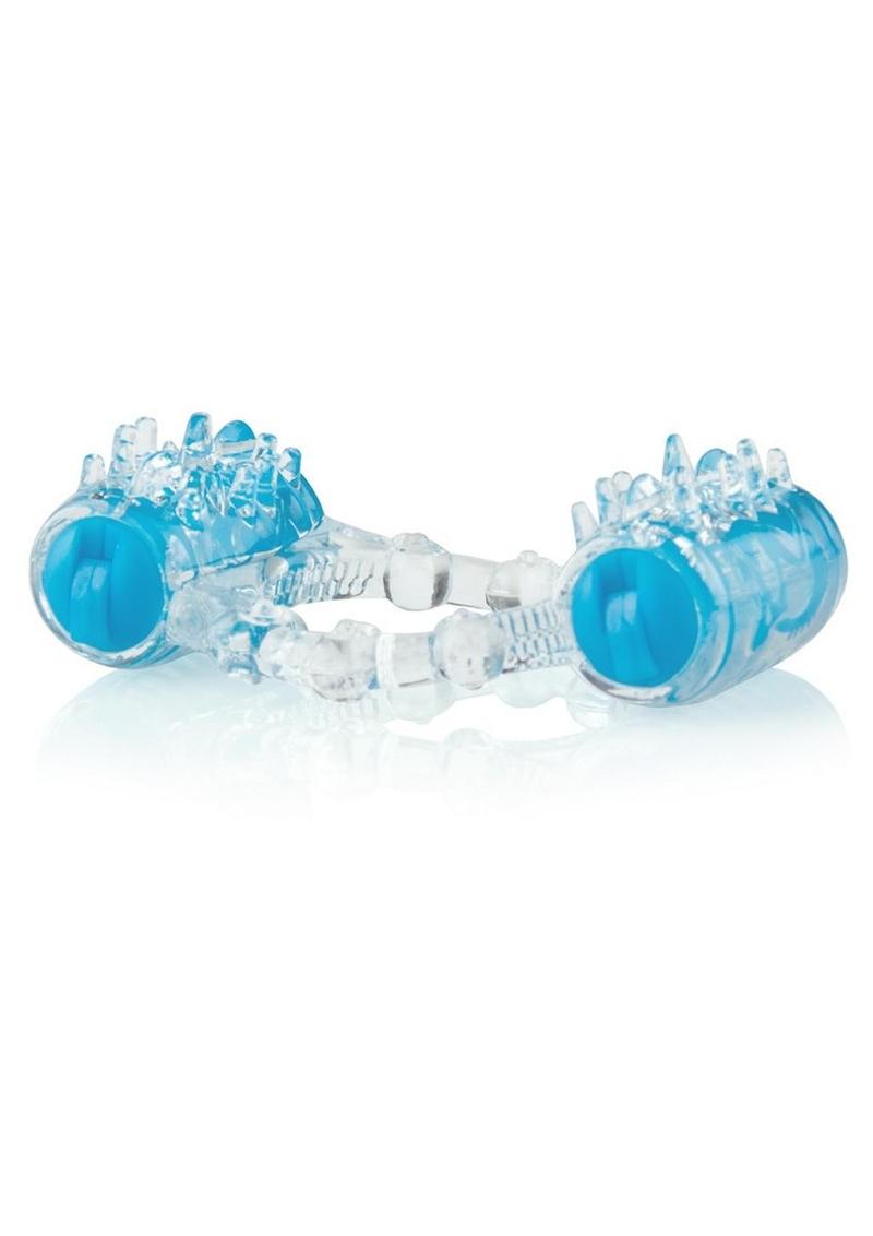 Two-O silicone dual vibrating cock ring