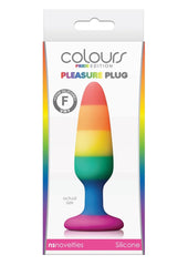 Colours Pleasure Plug Pride Edition Silicone Butt Plug - Multicolor/Rainbow - Small