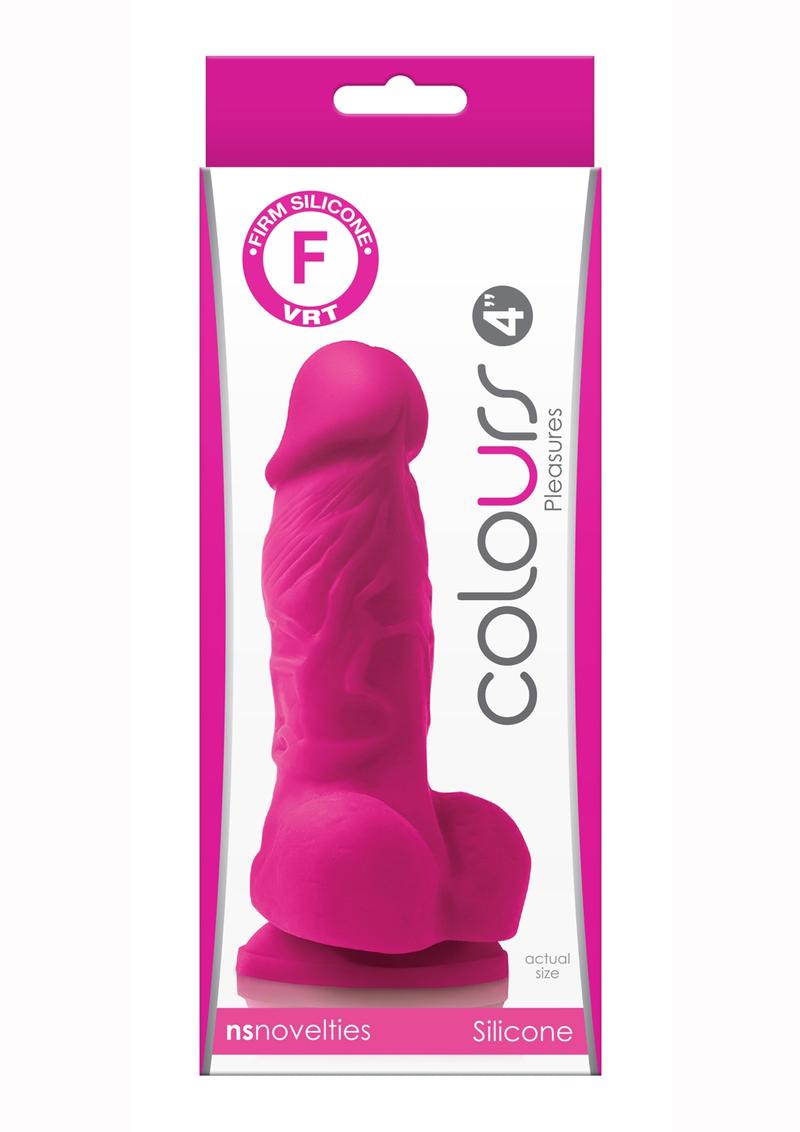 Colours Pleasure Silicone Dildo - Pink - 4in