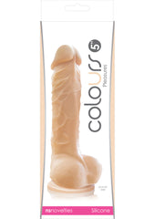 Colours Pleasures Silicone Dildo - Vanilla/White - 5in