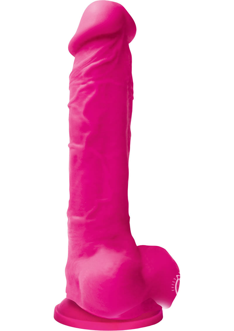 Colours Pleasures Silicone Dildo - Pink - 8in