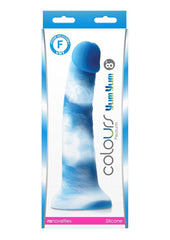 Colours Pleasures Yum Yum Silicone Dildo - Blue/White - 8in