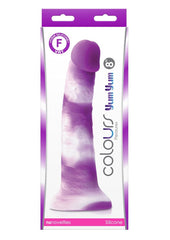 Colours Pleasures Yum Yum Silicone Dildo - Purple/White - 8in