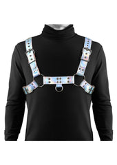 Cosmo Harness Dare Chest Harness - Multicolor/Rainbow - Large/XLarge