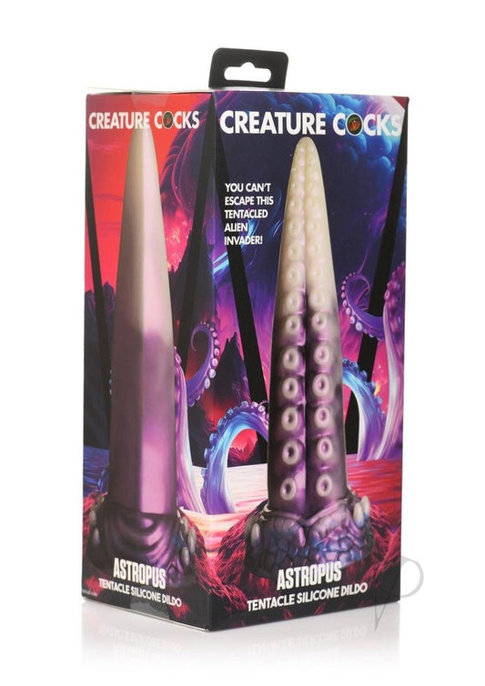 Creature Cocks Astropus Tentacle Silicone Dildo - Purple/White