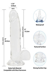 Crystal Addiction Dildo with Balls