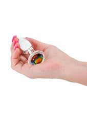 Crystal Desires Rainbow Gem Glass Anal Plugs