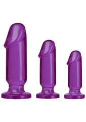 Crystal Jellies Anal Starter - Purple - 3 Piece Kit