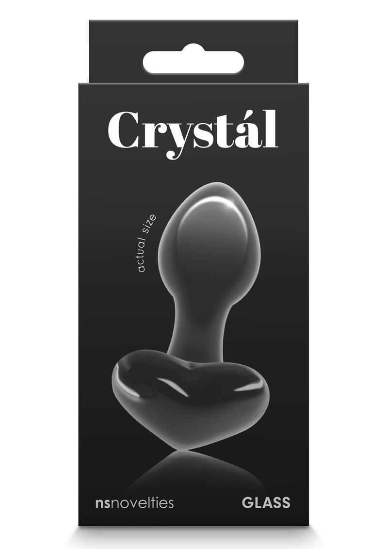 Crystal Premium Glass Heart Probe - Black