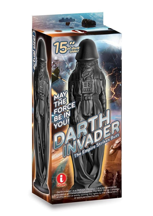 Darth Invader Massive Dildo - Black - 15in