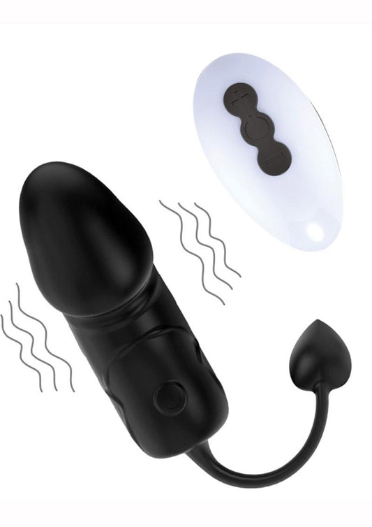 Decadence Cocktailz Silicone Vibrating Plug with Remote Control - Black