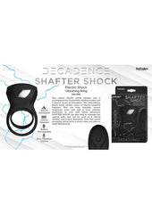 Decadence Shafter Shock Silicone Electro Shock Cock Ring with Remote Control