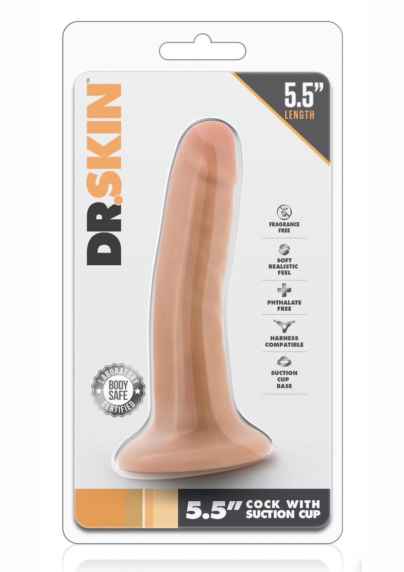 Dr. Skin Dildo with Suction Cup - Vanilla - 5.5in