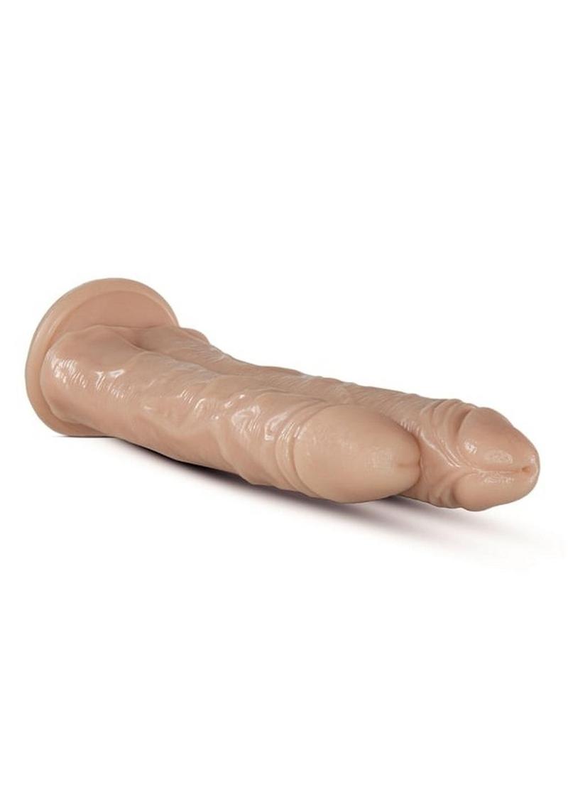 realistic double shaft dildo with lifelike texture