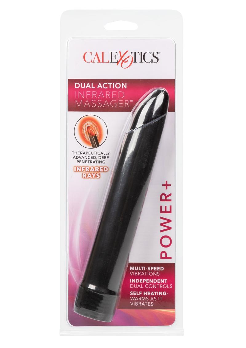 Dual Action Infared Massager Vibrator - Black