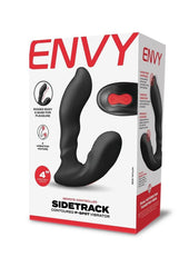 Envy Toys Sidetrack Remote Controlled Rechargeable Silicone Contoured P-Spot Vibrator - Black