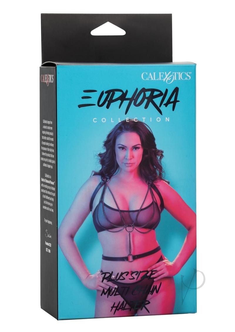 Euphoria Collection Multi Chain Halter - Black - Plus Size