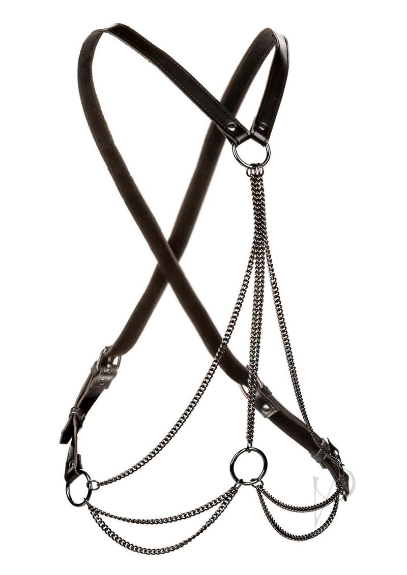 Euphoria Collection Multi Chain Harness - Black - Plus Size