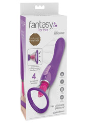 Fantasy For Her Her Ultimate Pleasure Silicone Vibrating Multi Speed USB Rechargeable Clit Stimulator Waterproof - Purple