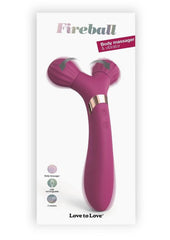 Fireball Rechargeable Silicone Body Massager and Vibrator - Plum Star/Purple