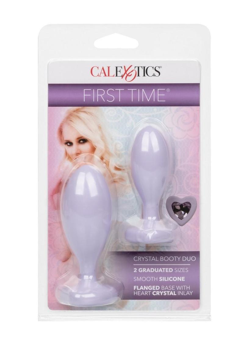 First Time Crystal Booty Duo Silicone Anal Plug  Primal Pleasure