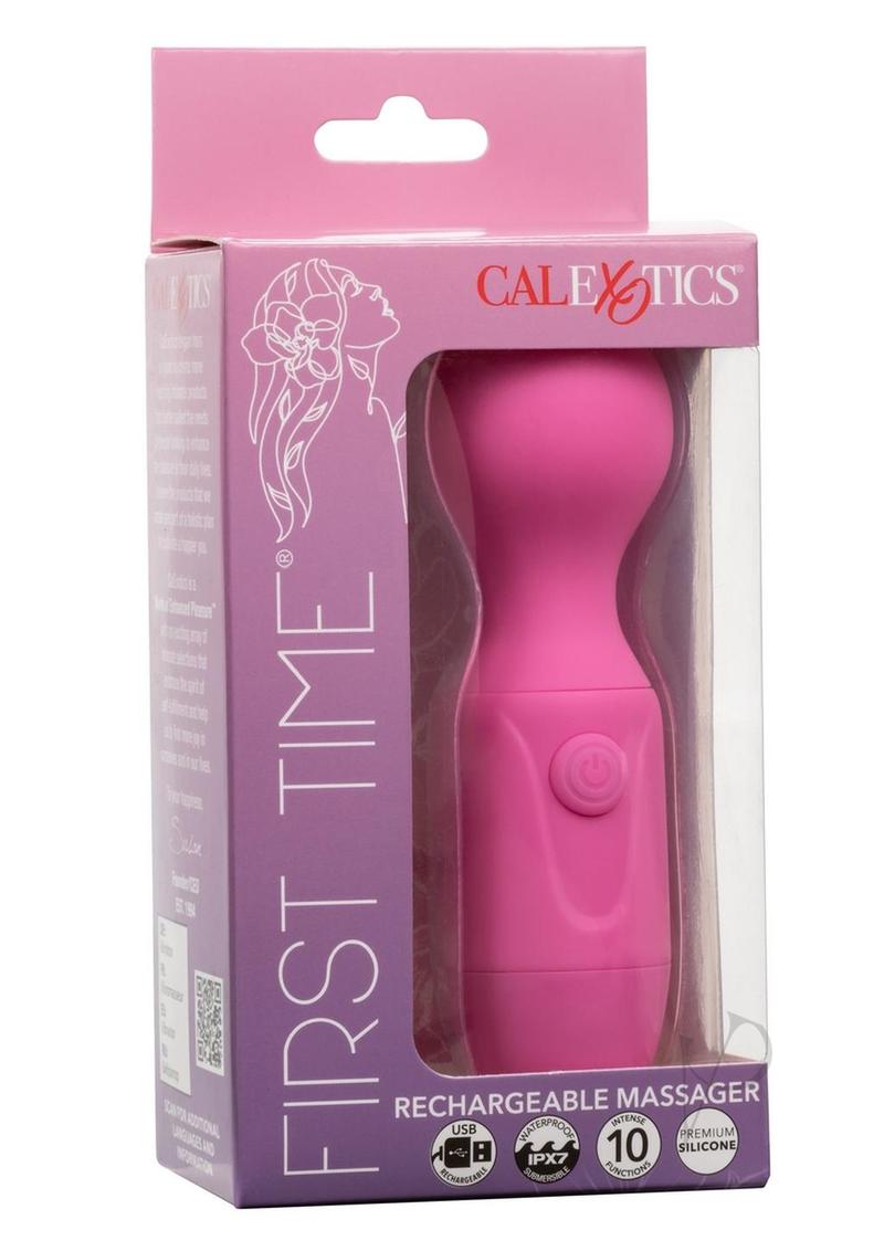 First Time Rechargeable Silicone Massager - Pink