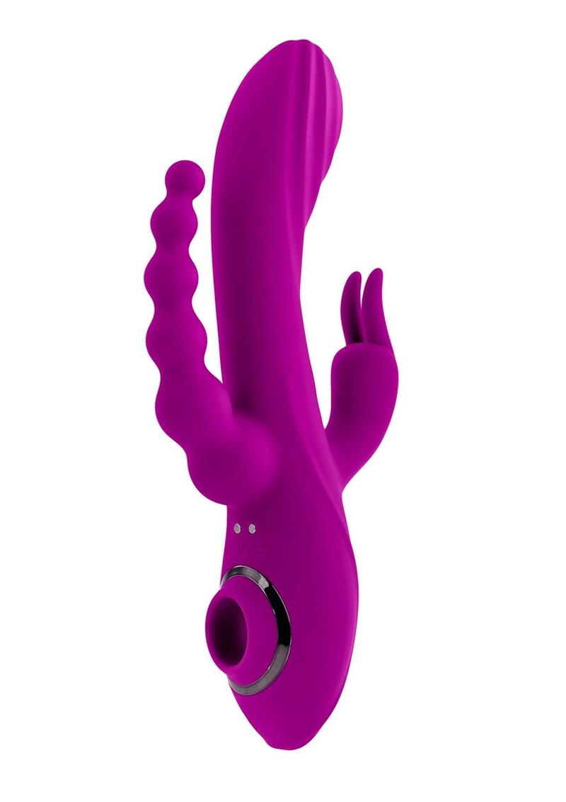 Fourgasm Rechargeable Silicone Multi Stimulator - Purple