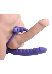 Frisky Double Delight Dual Penetration Vibrating Rabbit C-Ring