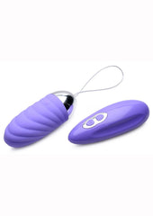 Frisky Grape Gasm Vibrating Rechargeable Silicone Egg with Remote Control - Purple