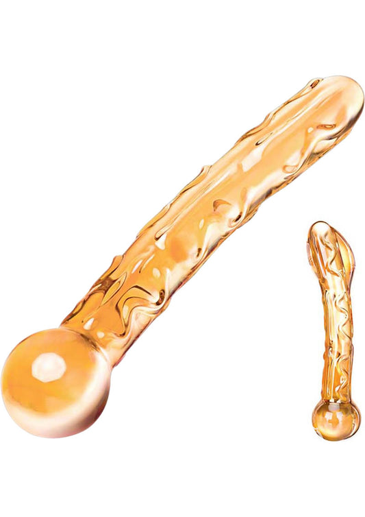 Glas Orange Tickler Glass Dildo - Orange