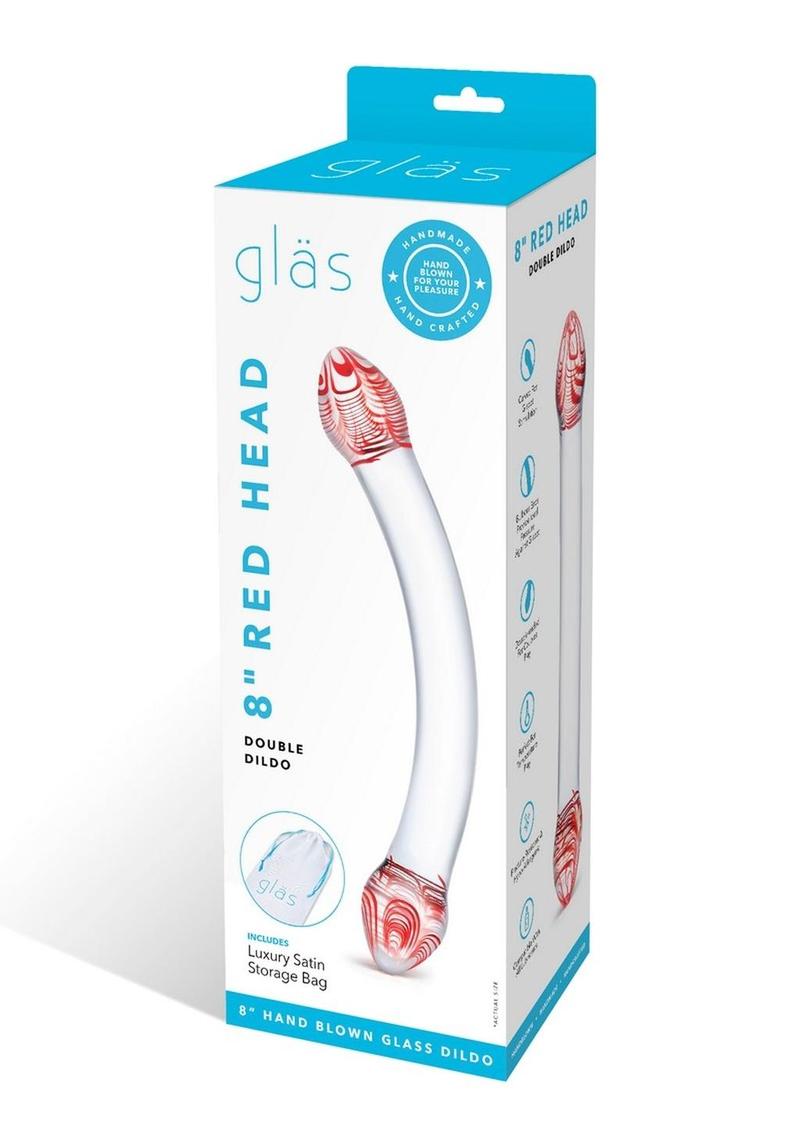 Glas Red Head Double Dildo - Red