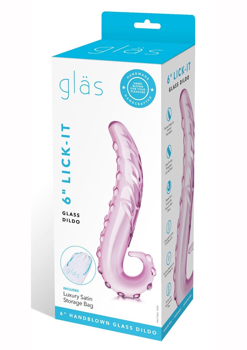 Glax Lix Dildo - Pink - 6in