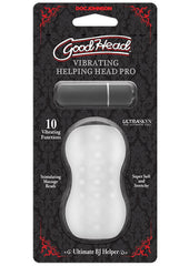 Goodhead Helping Head Pro Vibrating Masturbator with Bullet - Frost/White