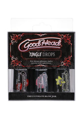 goodhead tingle drops assorted 3 pack for oral pleasure and cooling sensations
