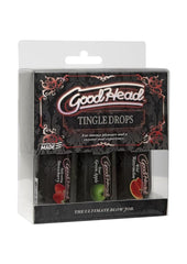 flavored oral arousal drops that create a cool tingling effect on contact